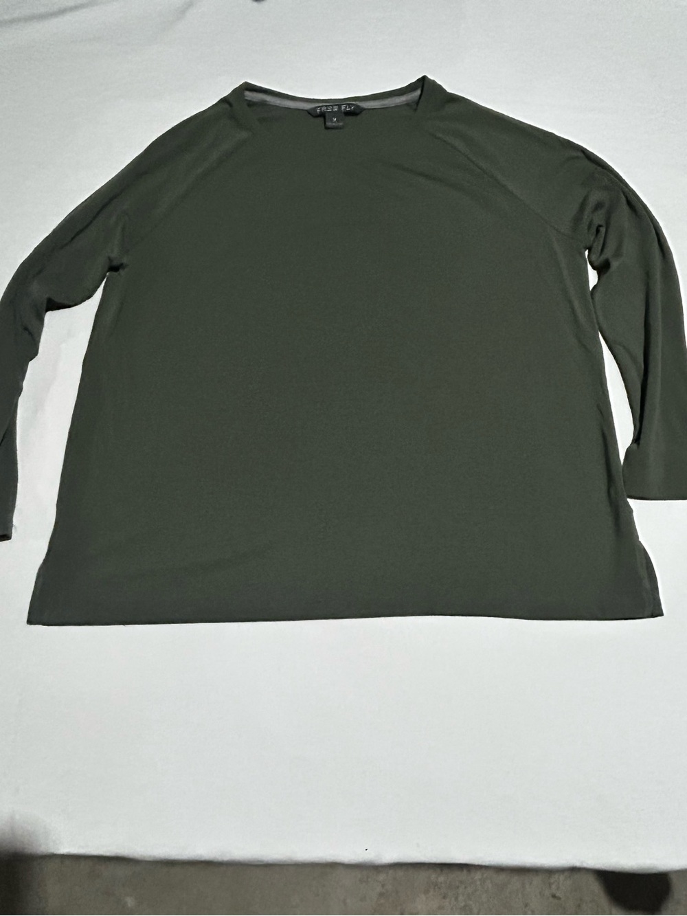 Free Fly Apparel Women’s Long Sleeve Crew Tee - Olive